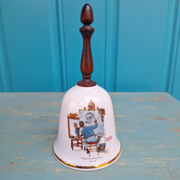 Vintage Bells Porcelain Norman Rockwell W Germany Duck Decoy Gifts for Mom Dad - Picture 5 of 13